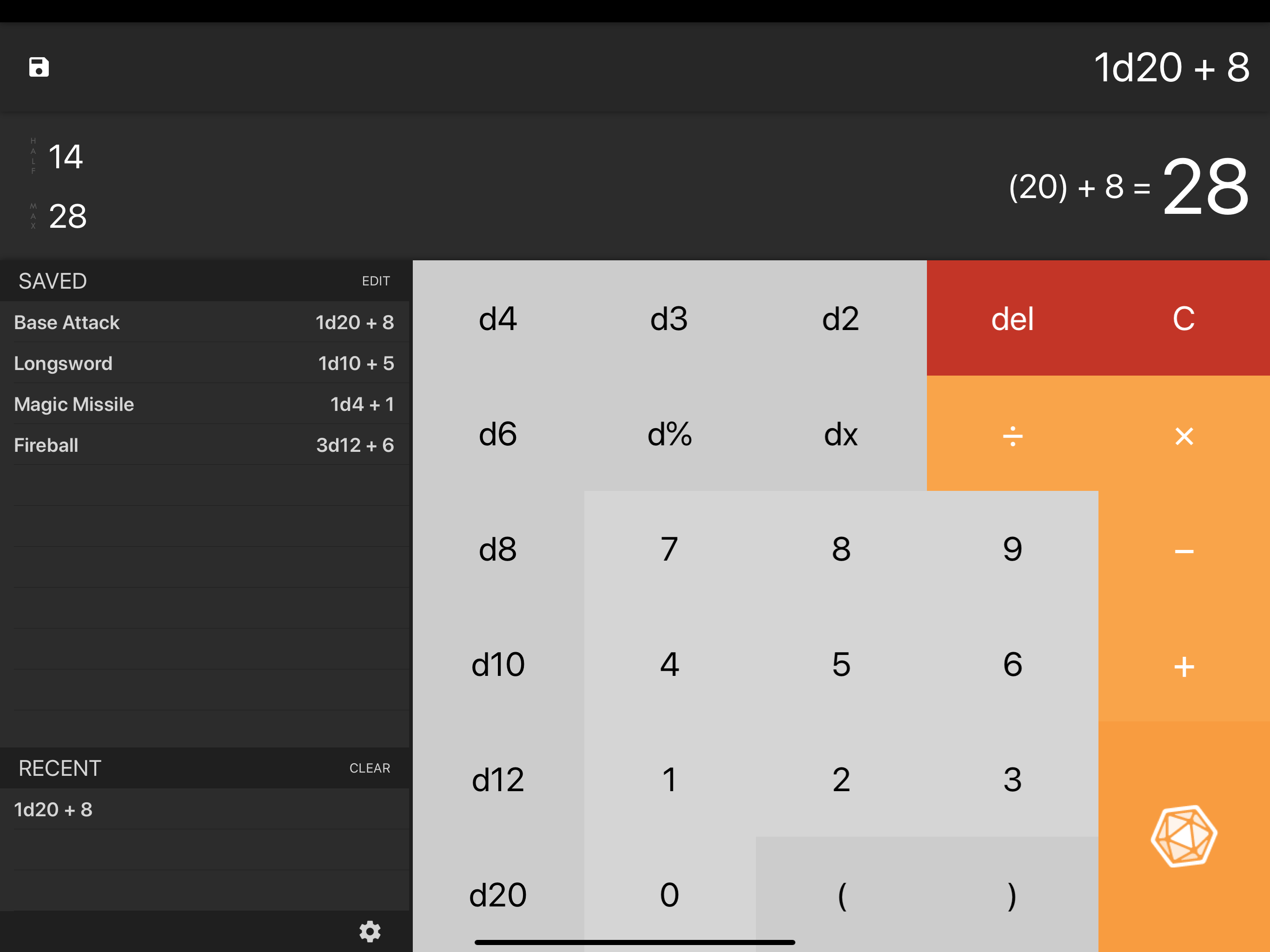 d20 Calculator