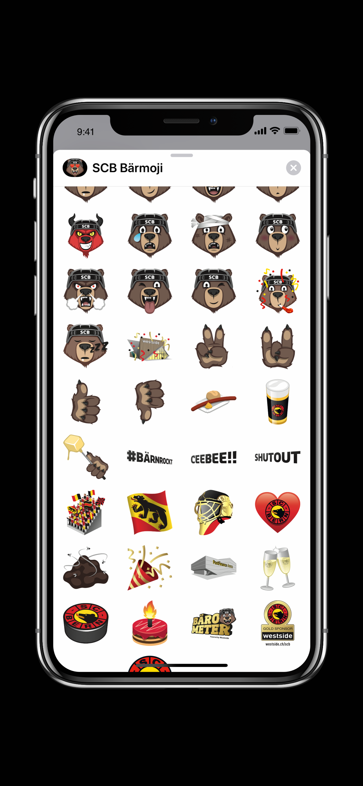 Bärmoji-Sticker - SC Bern