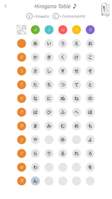 Hiragana Memory Hint [English] screenshot