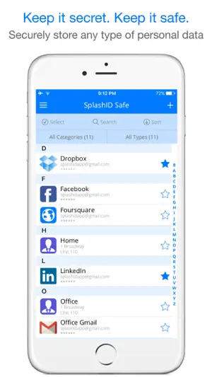SplashID Safe Password Manager screenshot 1