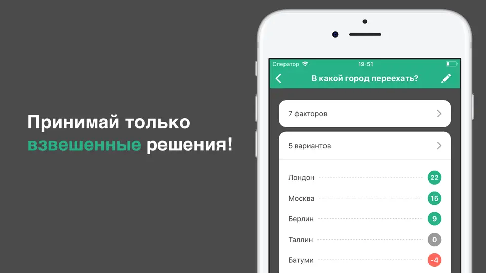 Скриншот Плюсы и Минусы на iPhone 4