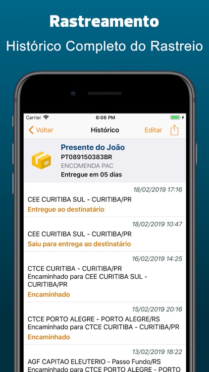 Rastreio de Encomendas