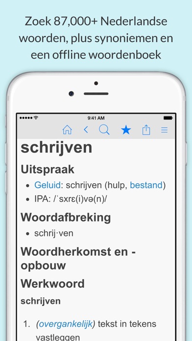 Screenshot #1 pour Nederlands Woordenboek.