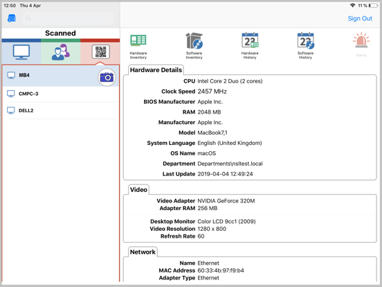 NetSupport DNA Console iPad screenshot