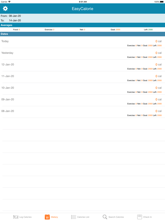 Screenshot #4 pour Easy Calorie - Calorie Tracker
