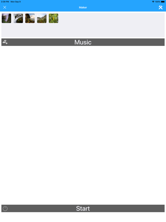 تحويل صور إلى فيديو مع أغنيتك iPad screenshot