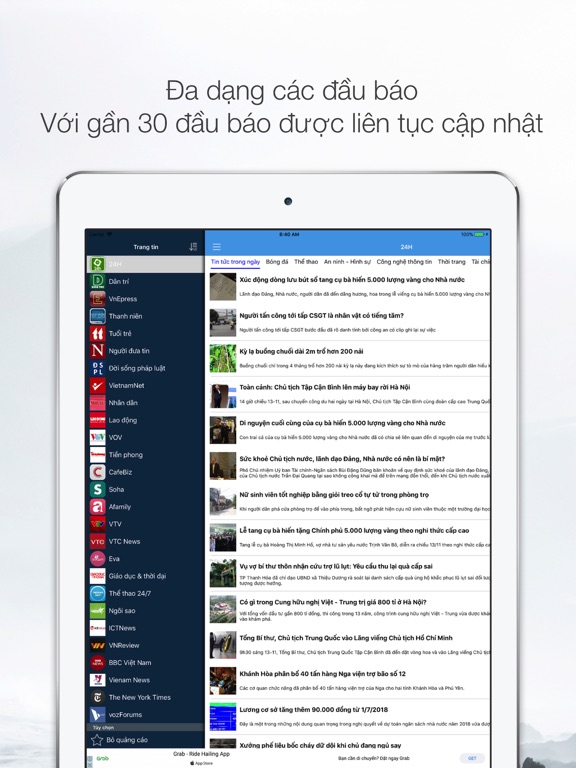 Điểm Báo iPad screenshot 2 - News app