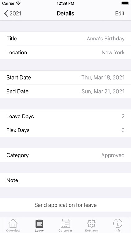 Annual Leave screenshot-3