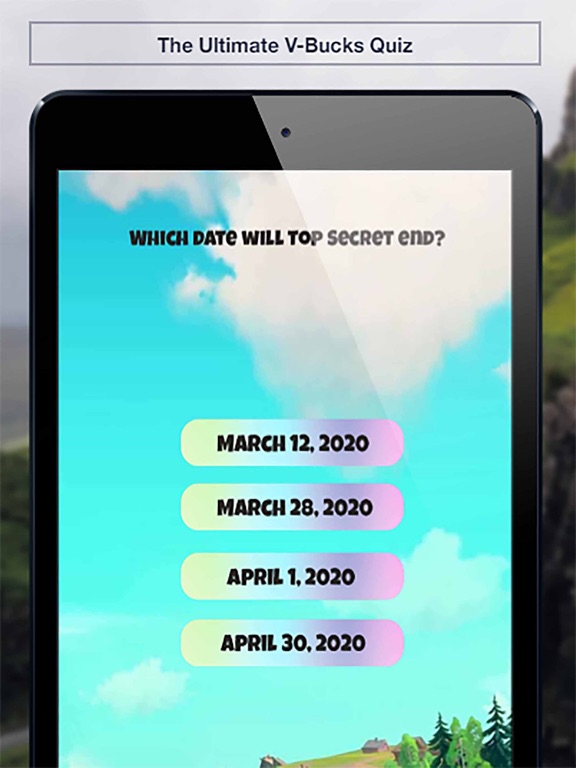 The Ultimate V-Bucks Quiz iPad screenshot 3 - Entertainment app