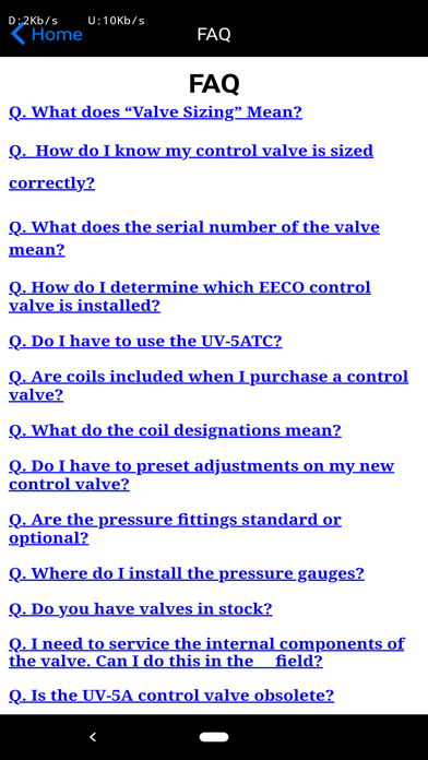 EECO VALVE COMPANION Screenshot
