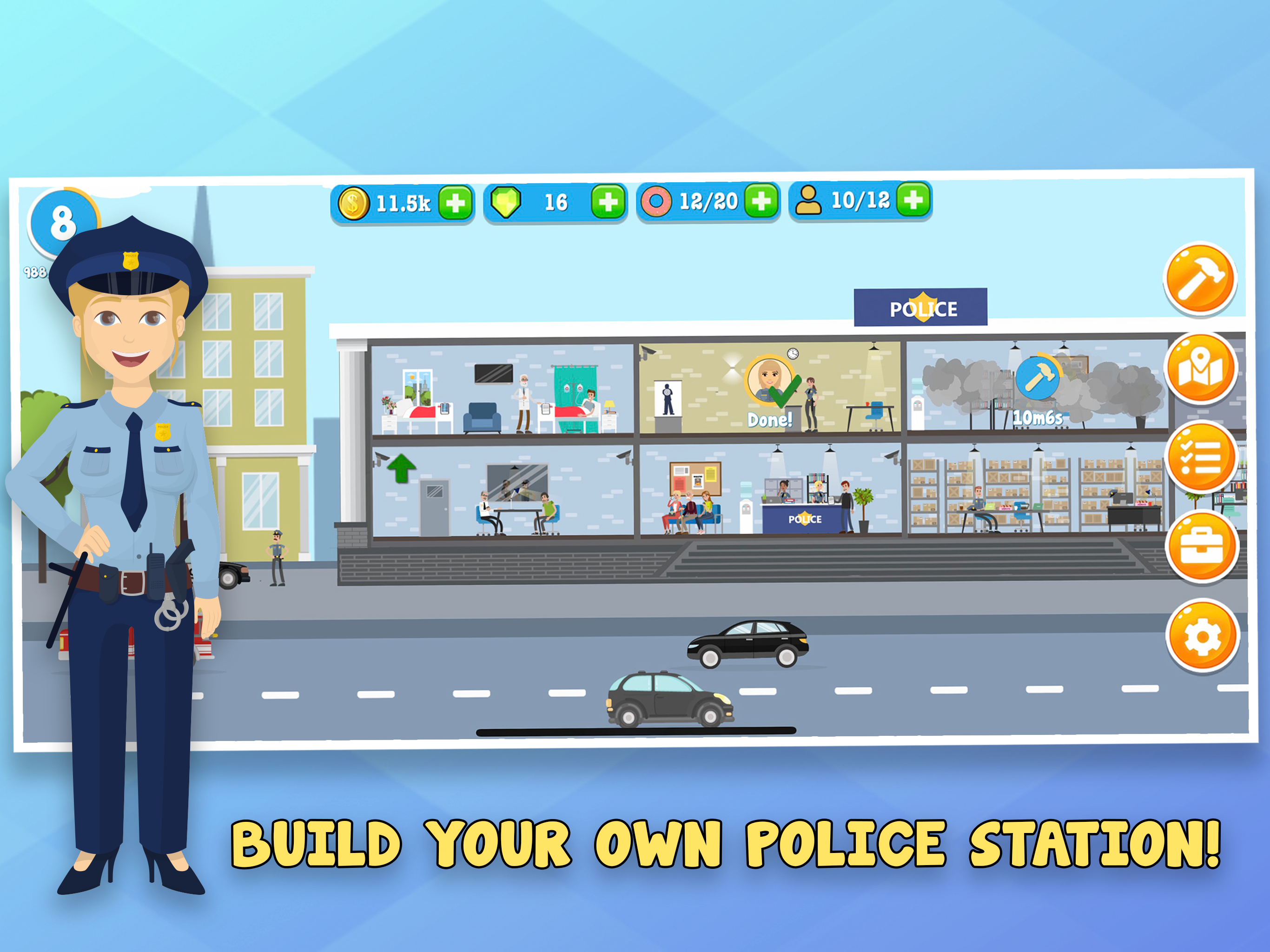 Police Inc: Tycoon sim game screenshot 5