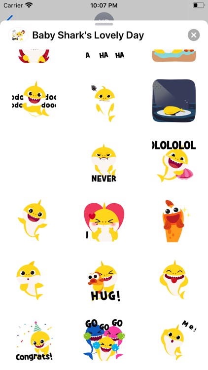 Animated Baby Shark Stickers