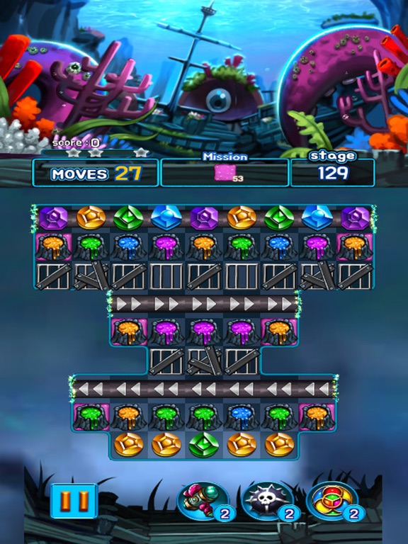 Jewel Kraken: Match3 puzzle iPad screenshot