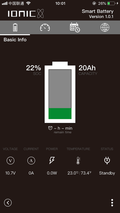 Ionic Blue Batteries Screenshot
