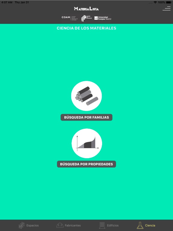 Materialista iPad screenshot