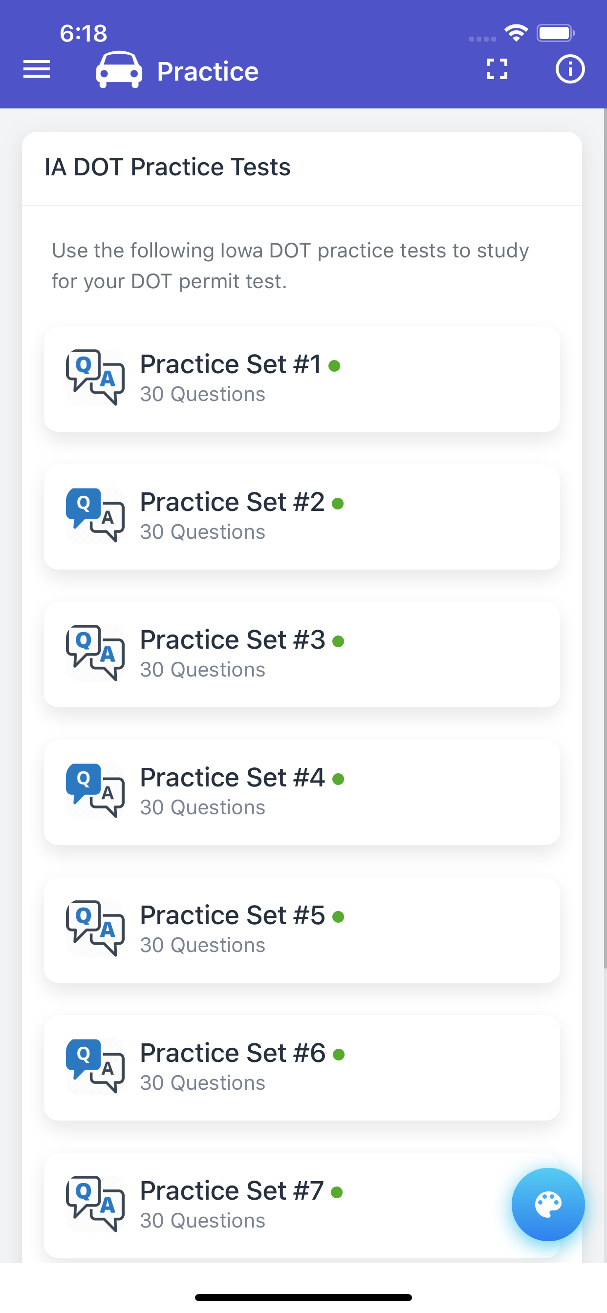 Iowa DOT Permit Test