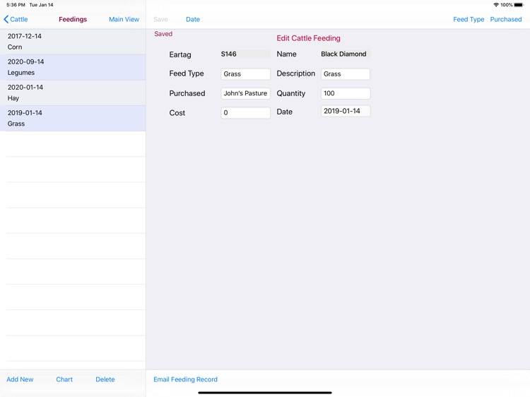 Cattle Feeding Database screenshot-9