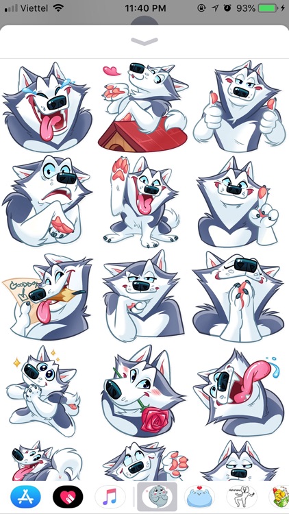 Husky Boy Emoji Stickers