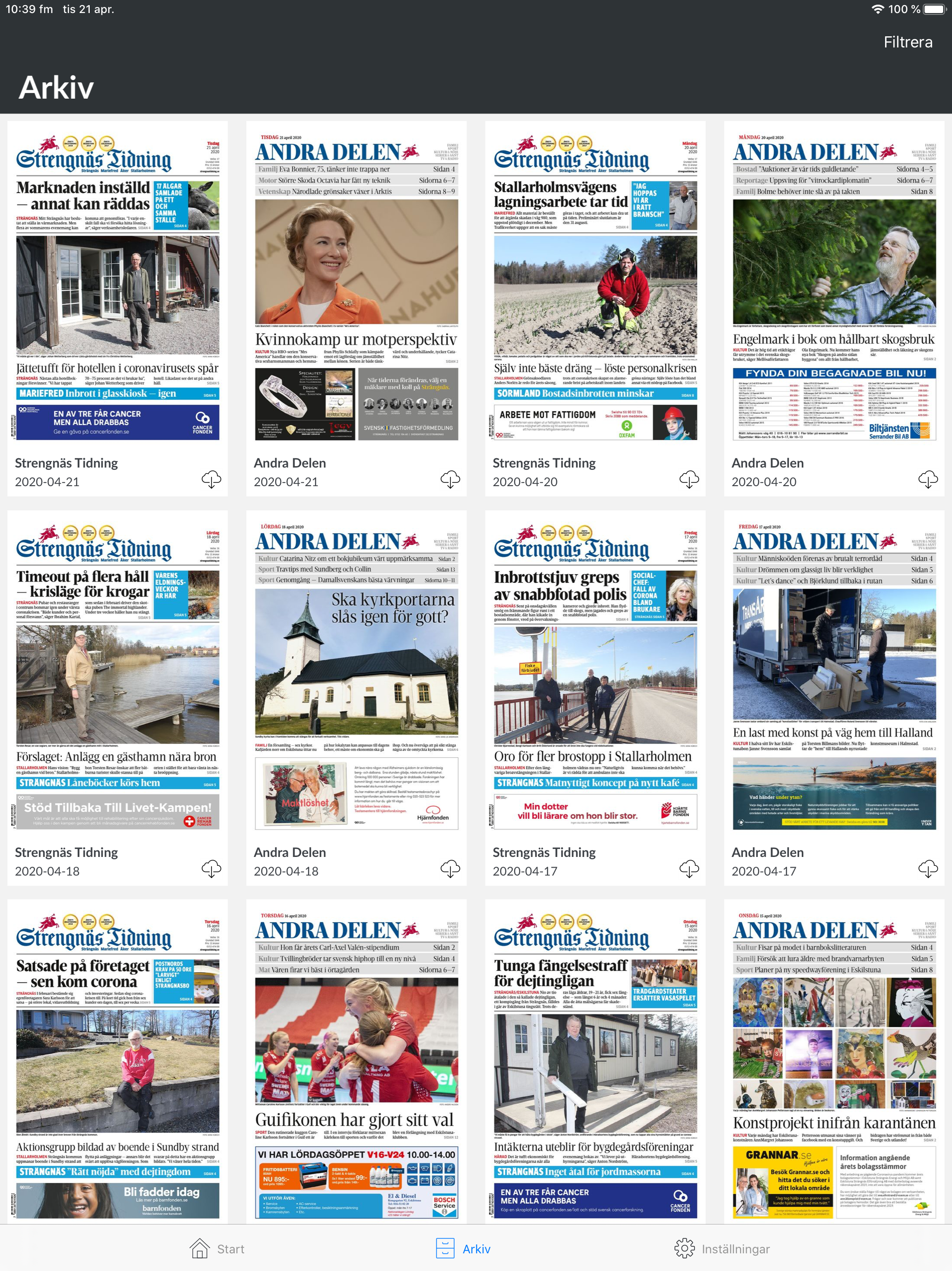 E-tidning Strengnäs Tidning screenshot 4