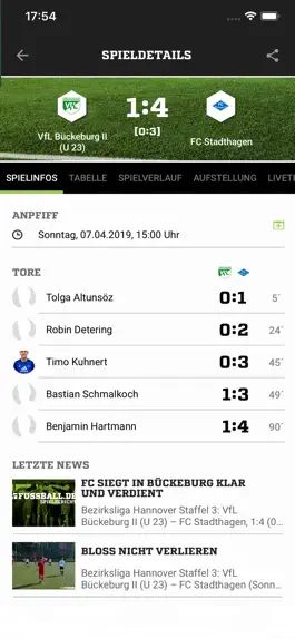 Game screenshot FUSSBALL.DE apk