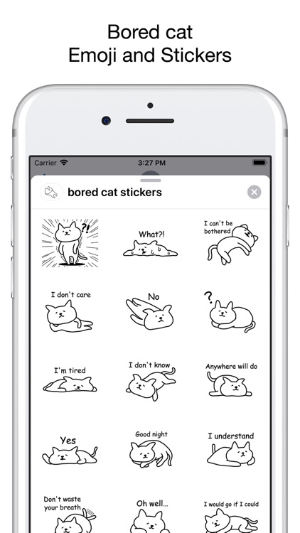 Bored cat - Emoji and Stickers