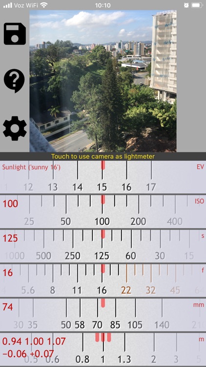 Photo Friend exposure and DoF