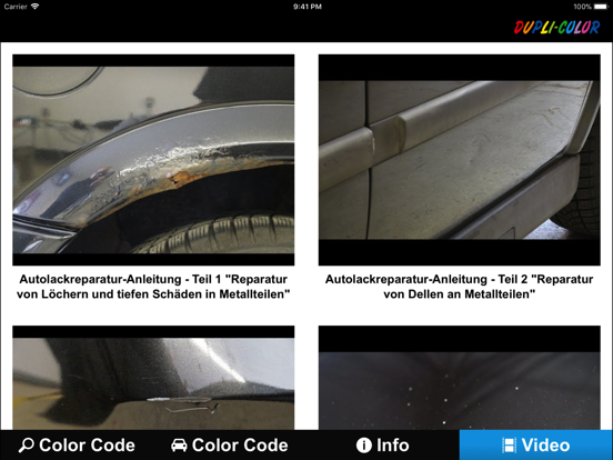 DUPLI-COLOR Color Search iPad screenshot