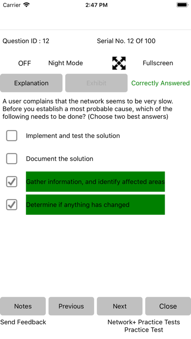 Exam Simulator For Network+ Screenshot