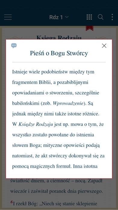 Pismo Święte z komentarzem Screenshot