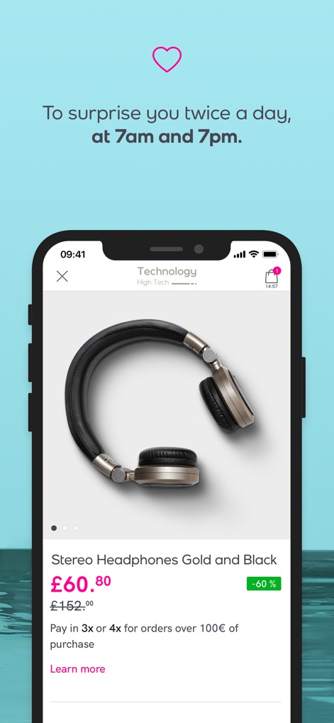 Veepee by vente-privee outlet - Cet outil expose des fiches produits complètes, affichant des remises immédiates comme le -60% sur les "Stereo Headphones", et propose des facilités de paiement en "3X ou 4x" pour les commandes éligibles.