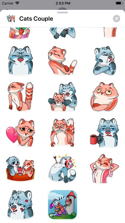 Cats Couple Sticker Pack