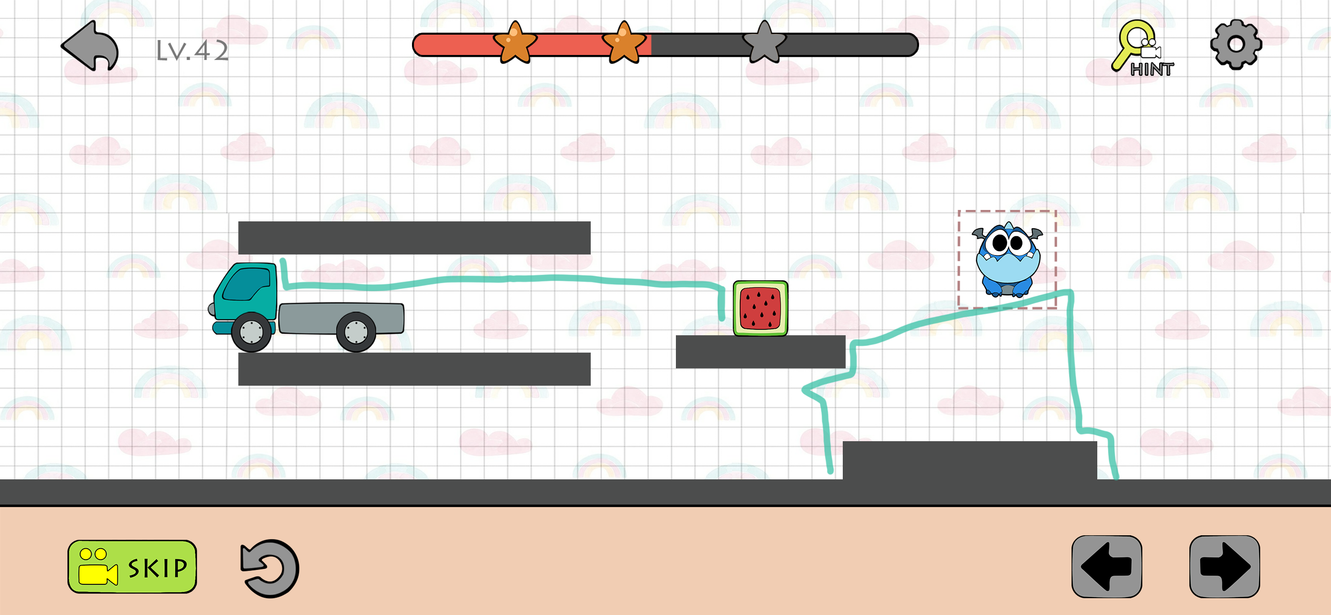 Dino Brain - Draw Physics Line