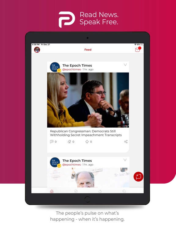 iPad Image of Parler