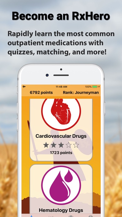 Screenshot #1 pour RxHero - Master Top 250 Drugs