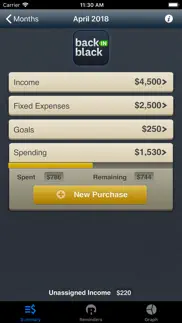 budget with back in black iphone screenshot 2