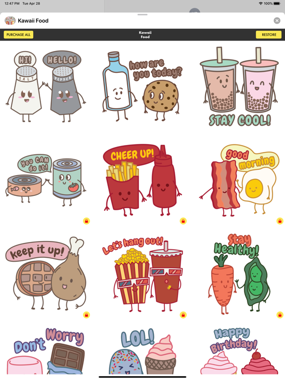 Screenshot #5 pour Food Stickers ·