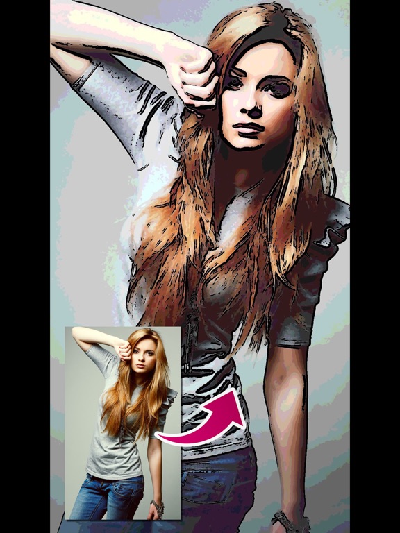 Beauty Sketch Drawing Camera iPad screenshot 1 - Photo & Video app