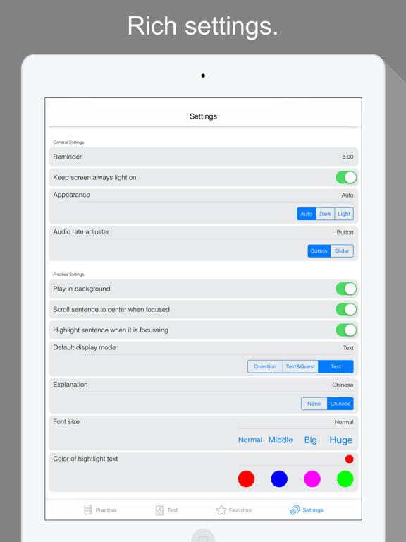N2 Listening Practice iPad screenshot 7 - Education app