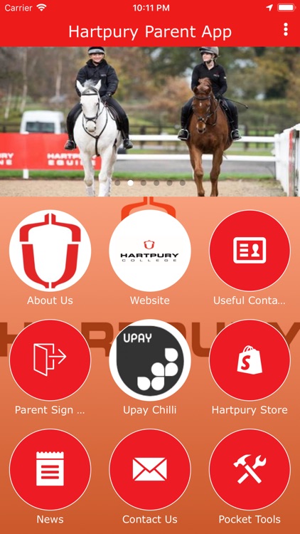 Hartpury Parent App