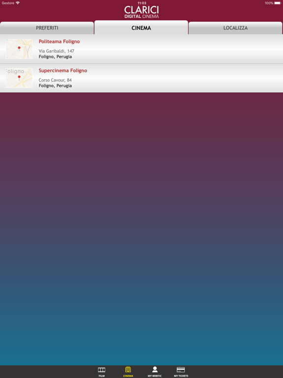 Screenshot #4 pour Cinema Clarici Webtic