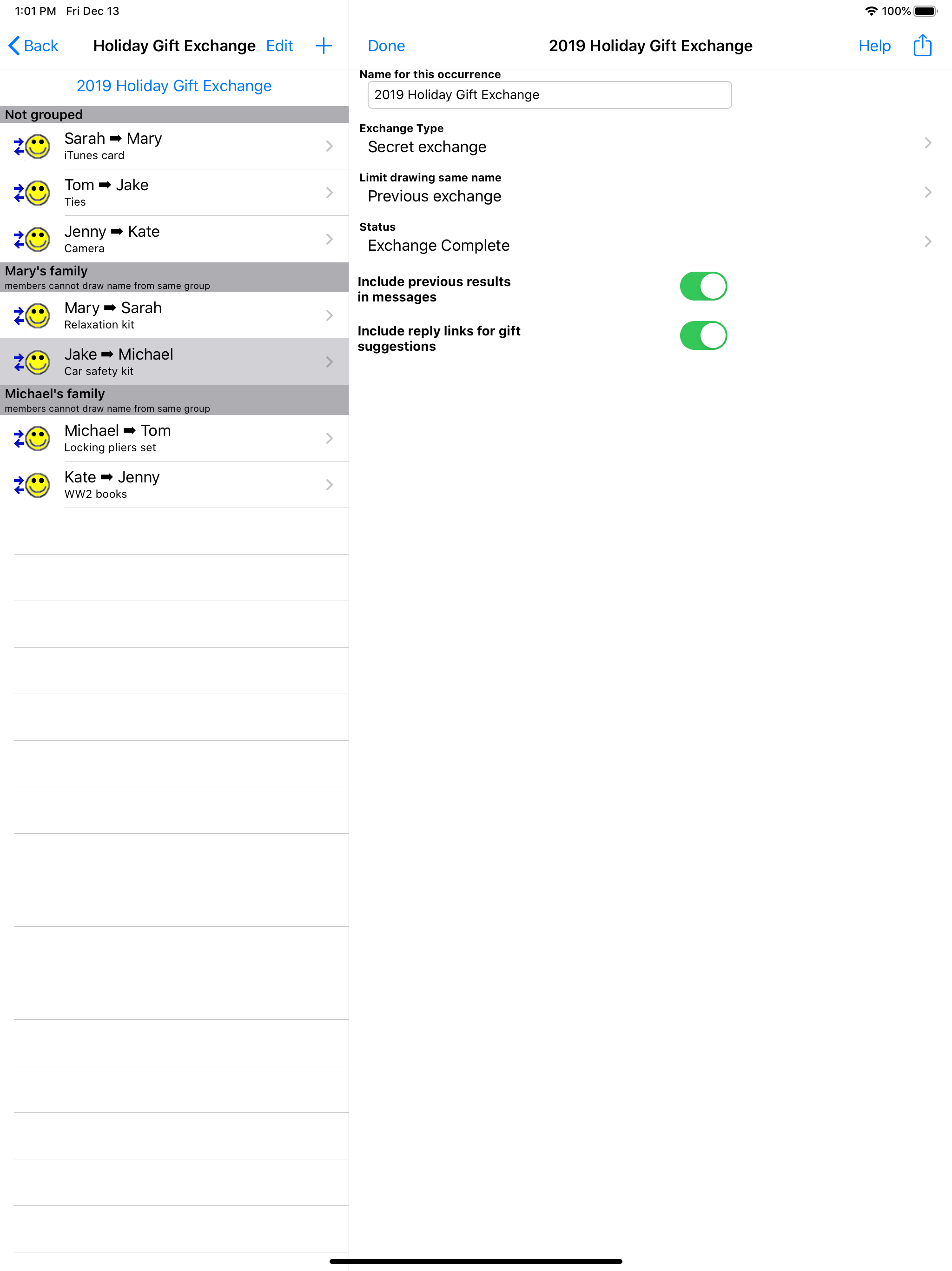 Gift Exchange Lite screenshot 10