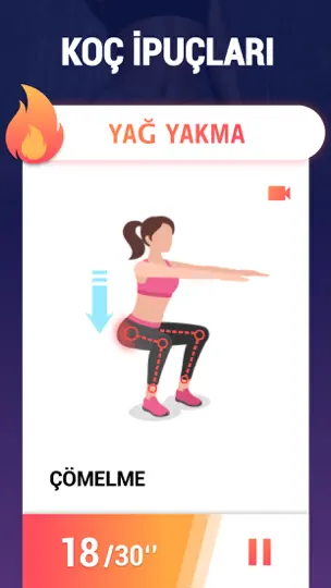 Yağ Yakan Egzersizler, Fitness iPhone Ekran Görüntüsü 4