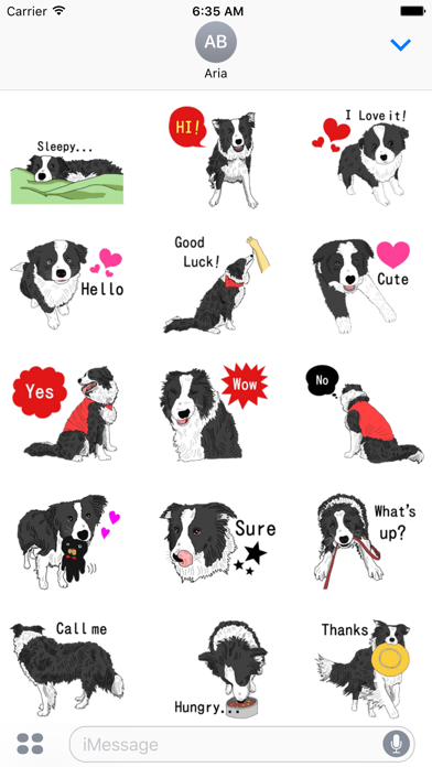 Screenshot #2 pour Border Collie Dog Icon Sticker