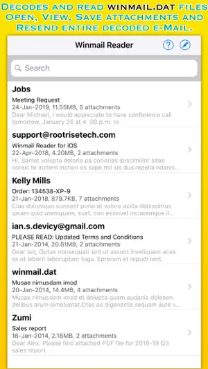 Winmail Reader Lite screenshot 1
