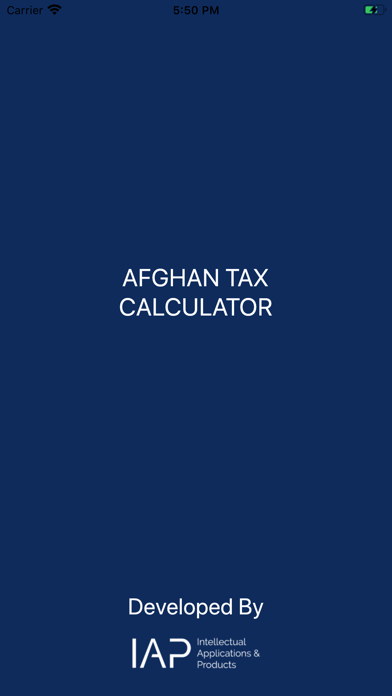 Screenshot #1 pour Afghan Tax Calc