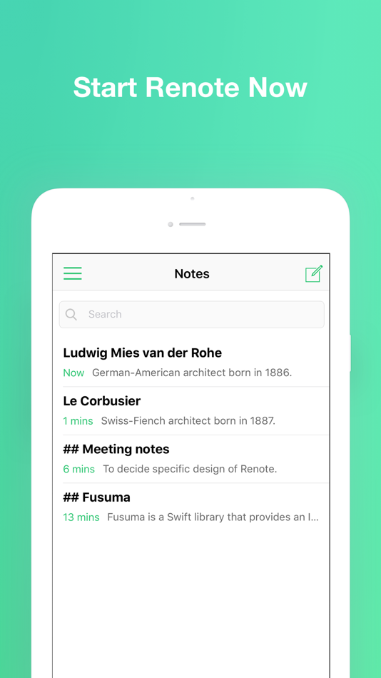 #6. Renote: Note & Markdown Editor (iOS) بواسطة: Nooon LLC