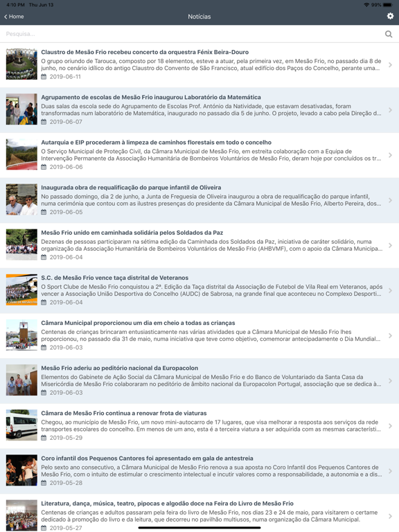 Mesão Frio App iPad screenshot