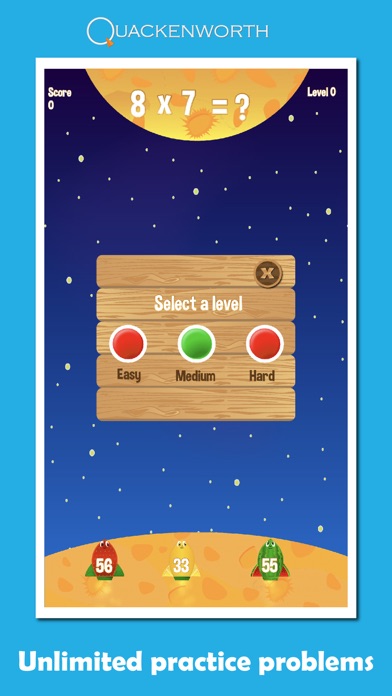 Fruit Rockets Multiplication Screenshot