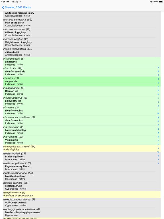 Arkansas Wildflowers iPad screenshot 7 - Education app