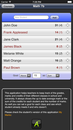 Grade Book screenshot 2